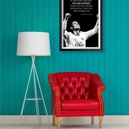 one click creations Footballer Cristiano Ronaldo Poster with Frame for Room and Office Fine Art Print image 2