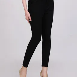 vbeauti Women Skinny Mid Rise Black Jeans image 4