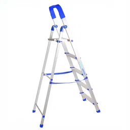 flipkart smartbuy Wide Step Anti Skid Shoes 5 Step Aluminium Ladder image 3
