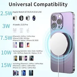 BROP 15w Magsafe Magnetic Wireless Smart Charger Charging Pad image 5