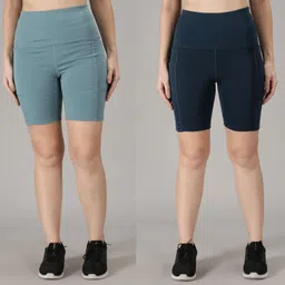 madact Solid Women Blue, Light Blue Tights image 1