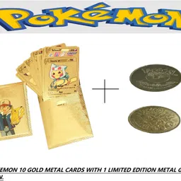pokemon 10 gold foil card with 1 limited edition gold coin.-image-25