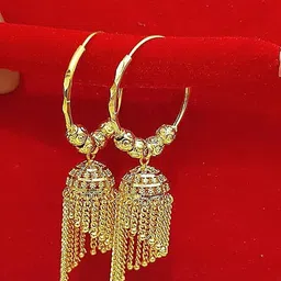 zaridesigner 1 gram earrings gold Brass Jhumki Earring-picture-35