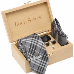LOUIS STITCH Silk Cufflink & Tie Pin Set-picture-37
