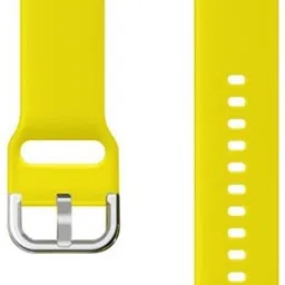 MOBISINGH MSH19BE0043YW 19MM Silicon Watch Strap with Buckle Lock FOR NOISE COLORFIT PRO 2 Smart Watch Strap image 3