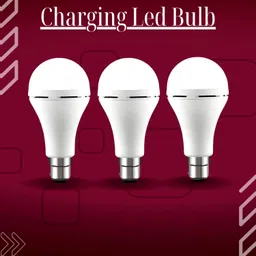 guggu Rechargeable Emergency Bulb Inverter Bulb, 3Hr battery backup_Pack oF 3 G456 3 hrs Bulb Emergency Light-picture-10