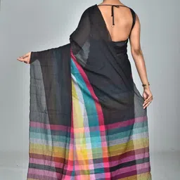 ghosh textile Printed Handloom Khadi Saree image 2