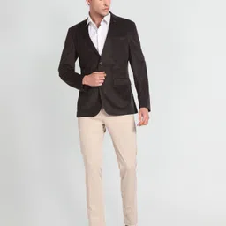 arrow Men Solid Single Breasted Formal Blazer image 4