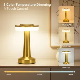 definite Touch Sensor Lamp 3 Modes Cold Warm Natural Rechargeable Battery Table Lamp image 1