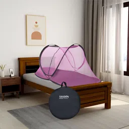 sasdan Polyester Adults Washable Verticle Zip Mosquito Net - L,B,H (7 x 7 x 4.6 ft) with High-Quality Zip Mosquito Net-picture-23