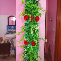 kingstyle impex Artificial Flowers Home Decoration Vine & Creepers Plant Wall Hanging Chain A125 Multicolor Rose Artificial Flower-picture-37