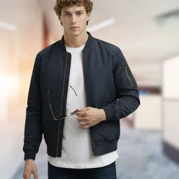 mia fashion Men Solid Bomber Jacket-picture-26