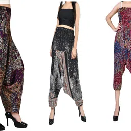 fusfus Printed Rayon, Cotton Women Harem Pants-picture-20