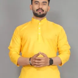 poshside Men Solid Cotton Blend Flared Kurta-picture-16