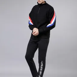 highlander Men Solid Black Track Pants image 5