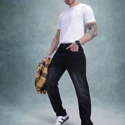 roadster Men Regular Mid Rise Black Jeans image 5