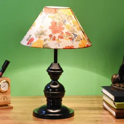Multicolour Shade Table Lamp With Metal Base By Foziq image 1