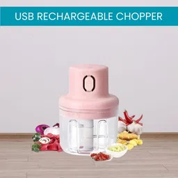 guggu Mini Rechargeable Chopper, Electric Chopper for Onion, Garlic and VegetableC144 Electric Vegetable & Fruit Chopper-picture-21