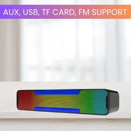 GUGGU Megabar (PORTABLE HOME TV SOUNDBAR) Dynamic Thunder Sound With RGB LightYK46 20 W Bluetooth Soundbar-picture-17