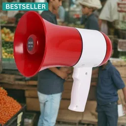 syara Handheld (Megaphone) (Bhopu) Horn with USB & SD Card Port for AnnouncingHS432 Outdoor, Indoor PA System-picture-12