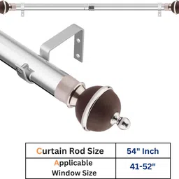 gloxy Multicolor Curtain Knobs, Curtain Rods, Rod Rail Bracket Metal-picture-37