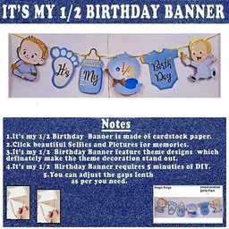 best wishes Half Birthday Decoration for Baby Boy – 6 Month Birthday Decoration Combo image 3