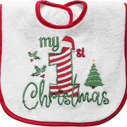 butterthief Baby feeding Bibs Newborn My First Christmas, (Pack of 1 Bibs) image 2