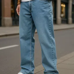 ozzria Men Straight Fit Mid Rise Blue Jeans-picture-37