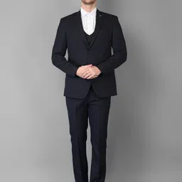 canary london Men 3-Piece Formal Suit Solid Suit image 3