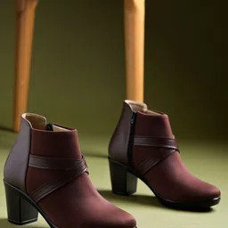 shoetopia Smart Casual Brown Boots Girls Boots For Women image 4