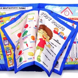 sharvil Microfibre, Cotton Baby Pillow Pack of 1 Alphanumeric Learning Pillow Book Library for Kids Educational Toys With Fun Purpose image 2