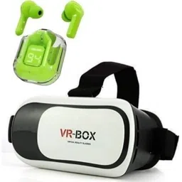 VIVIDVXR VR Box 3D Virtual Reality Headset + Ultrapods Bluetooth Earbuds Premium Combo 5.2 GHz AM3 2 Core Processor Designed for Mobile-picture-17