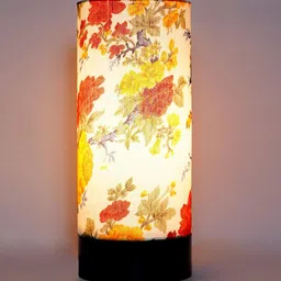 brightdaisy Francis Multicolour Fabric Shade Table Lamp With Wood Base image 4