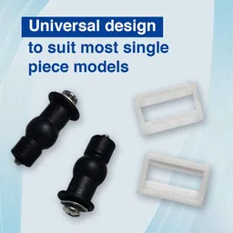 parryware C61PE1499 Seat Cover Hinges, Washer and Nuts Set for Single Piece TopLoad 40 MM Custom Fit Toilet Seat Lid Lock image 4