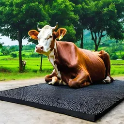 mgntt PET Mat, Mat for Cow, Buffalo, Bull, Horse, Rubber Mat for All Animal XL SIZE Cow, Hamster, Dog, Guinea Pig, Miniature Pig Pet Mat-picture-20