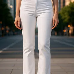 yes ten Women Straight Fit High Rise White Jeans-picture-26