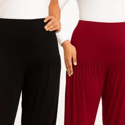 cozyplay Solid Viscose Women Harem Pants image 3