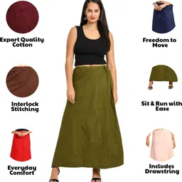 Drapewell DW-PTCOT-MHNDI Pure Cotton Petticoat image 5