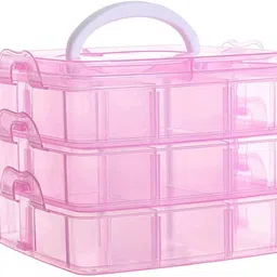 ak10zone Plastic 18 Grid Square Portable Transparent Storage Detachable Box Organizer Storage Basket-picture-19