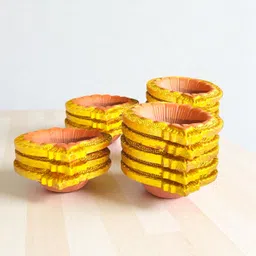 uranz Pottery (Pack of 10) Table Diya Set image 2