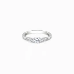 925 Silver Trilogy of Love Ring, Fixed Size, Indian - 12, US - 6 Sterling Silver Zircon Rhodium Plated Ring-image-83