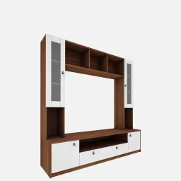 woodbuzz Benji TV Unit in Walnut And Frosty White Finish for TVs up to 55" image 3