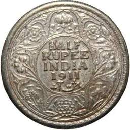 newway 5th King George - Half Rupee 1911 British India old Rare silverplated Coin Ancient Coin Collection-picture-27
