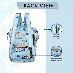 little munchkins Diaper Bag for Mom |Travelling Baby Bag For Mom Kids | Printed Diaper Organizer Waterproof Diaper Bag image 4