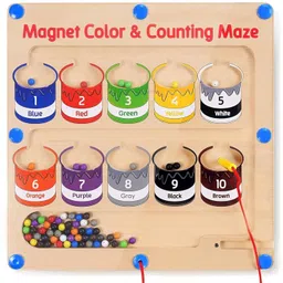 calyxia Wooden Magnet Board Counting & Color Sorting Toddler Activities Education-picture-14