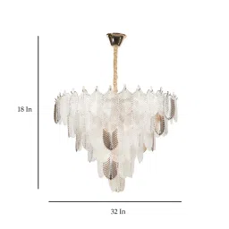 stello Abin White Metal & Glass Empire Chandelier image 5