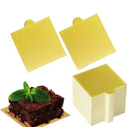 10 INCH Square Cake Board (5pc) Base, Star Board Quality With Thermal Lamination Paper Cake Server-image-3