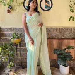 divastri Embroidered Bollywood Georgette Saree-picture-27