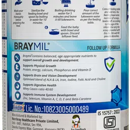 braymil 2 INFANT FORMULA MILK POWDER FOR Babies - Stage - 2 image 3