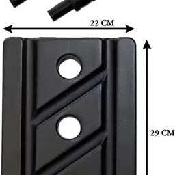 aryanfitnes Plastic Stump Set Color Black Material Plastic with 6 Stumps 4 Bails and 2 Base image 3